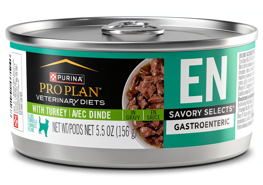 Purina Veterinary Diets Digestive Cat Food can with ingredients list