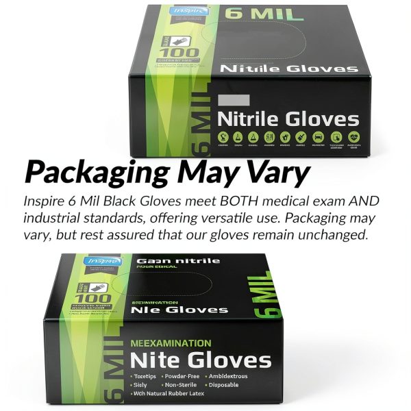 Inspire Nitrile Gloves 6mil Medical Industrial Disposable-5