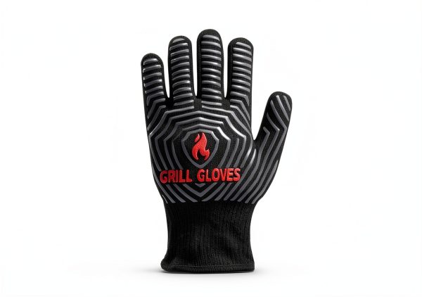 QUWIN BBQ Gloves Heat Resistant Oven Safety Mitts Mens-5