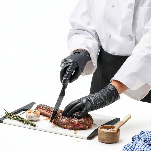 Nitrile Gloves Black Disposable Food Safe Latex Free-1