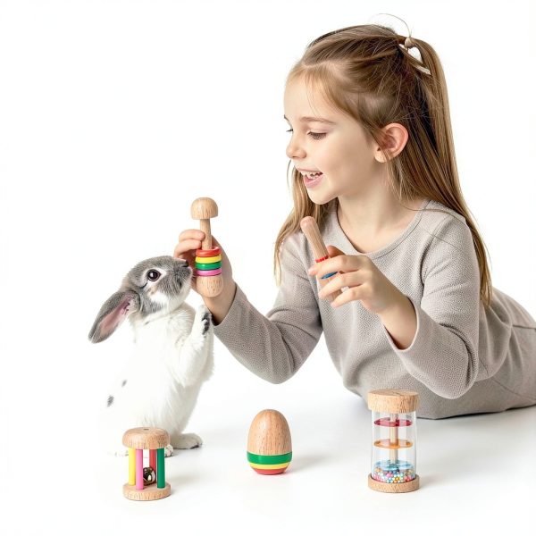 Wood Rabbit Toys by MEWTOGO Pet Supplies-6