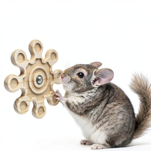 Chinchilla Chew Toy Jevnd Wooden Rotational Design-4