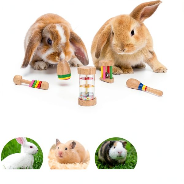 Wood Rabbit Toys by MEWTOGO Pet Supplies-5