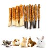 FiveBull Natural Apple Sticks Animal Chew Toy Set 6 Wood + 4 Bamboo-0