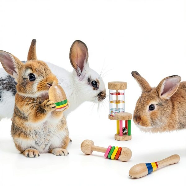 Wood Rabbit Toys by MEWTOGO Pet Supplies-3