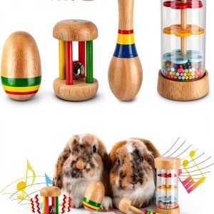 Wood Rabbit Toys by MEWTOGO Pet Supplies-0