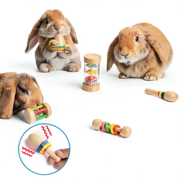 Wood Rabbit Toys by MEWTOGO Pet Supplies-2