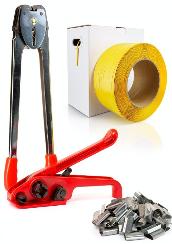 Banding Strapping Kit DJSUNPACKING 2000ft HalfIn PP 100 Metal Seals-0