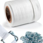 3/4" Woven Cord Strapping Roll QWORK 250ft Polyethylene with 50-0
