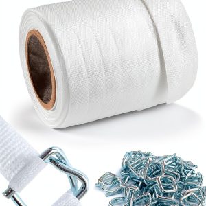 3/4" Woven Cord Strapping Roll QWORK 250ft Polyethylene with 50-0