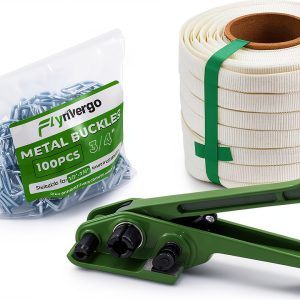 Banding Strapping Kit 3/4" x 330' Woven Cord Flyrivergo 2500lb-0