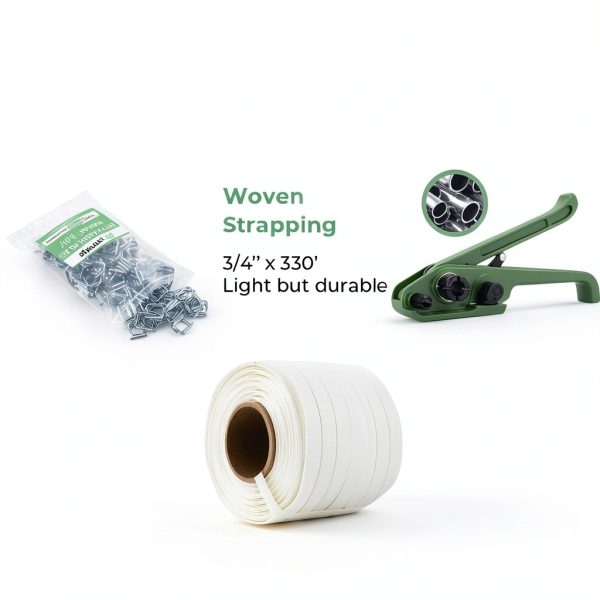 Banding Strapping Kit 3/4" x 330' Woven Cord Flyrivergo 2500lb-5