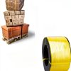 Poly Strapping, Packaging Banding Strap, Pallet Strapping Roll 3280' Length - Polypropylene Strapping 1/2" Width, 0.030" Thickness, 300 lbs Break Strength, Yellow Packing Straps-2