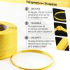 Poly Strapping, Packaging Banding Strap, Pallet Strapping Roll 3280' Length - Polypropylene Strapping 1/2" Width, 0.030" Thickness, 300 lbs Break Strength, Yellow Packing Straps-1