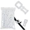 Box Packing Strapping Tool, Polypropylene Pallet/Box Strapping kit: 330' x 1/2'' Strapping and 100 pcs Plastic Buckles,Manual Packing-4