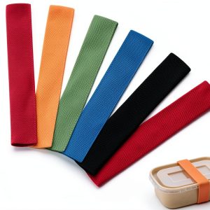 Thinp 6 Pcs Bento Box Elastic Belt Multicolored Replacement Straps-0