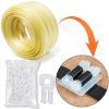 Box Packing Strapping Tool, Polypropylene Pallet/Box Strapping kit: 330' x 1/2'' Strapping and 100 pcs Plastic Buckles,Manual Packing-2