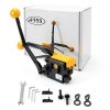 Steel Strapping Tool A333 Stainless Manual Belt Packaging Banding Machine Metal Free Buckle Packing for Width 1/2" 5/8" 3/4" Sealless Combination Tools-7